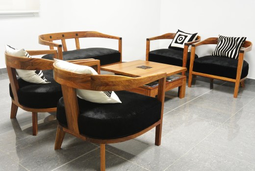 salon 1945 en bois de veine et ébène