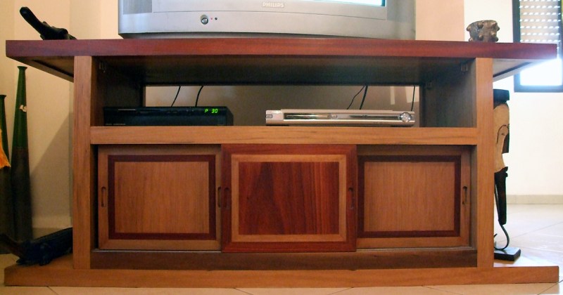 MEUBLE TV PAPAYE BOIS BETE ET PADOUK